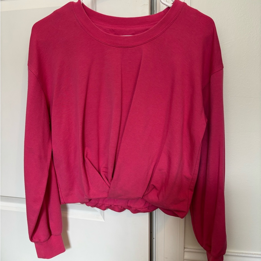 Anthropologie Maeve XS - Fuchsia cropped Sweatshirt